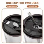 LEATHER DOUBLE DRINKING BROWN 450ML BIG