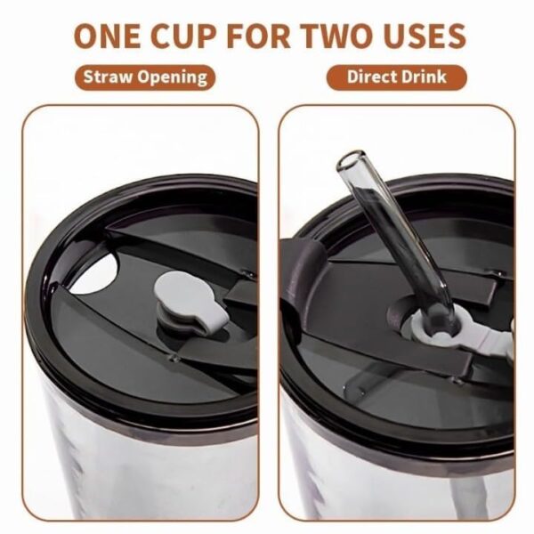 LEATHER DOUBLE DRINKING BROWN 450ML BIG