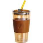LEATHER DOUBLE DRINKING BROWN 450ML BIG