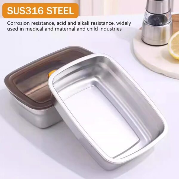 SS CRIPSER BOX WITH LID 1500 ML