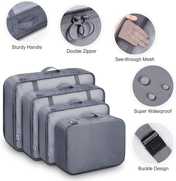 7 PCS STORAGE BAG Grey