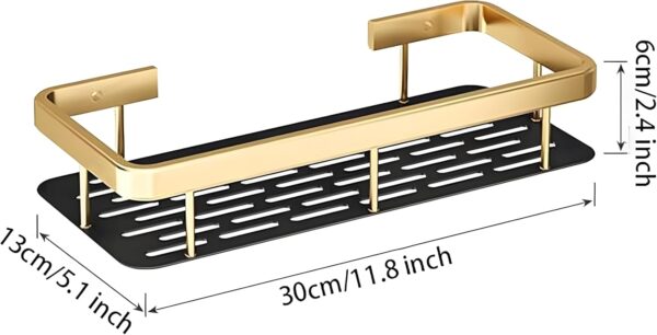 Drain Bathroom Shelve Black pack of 2