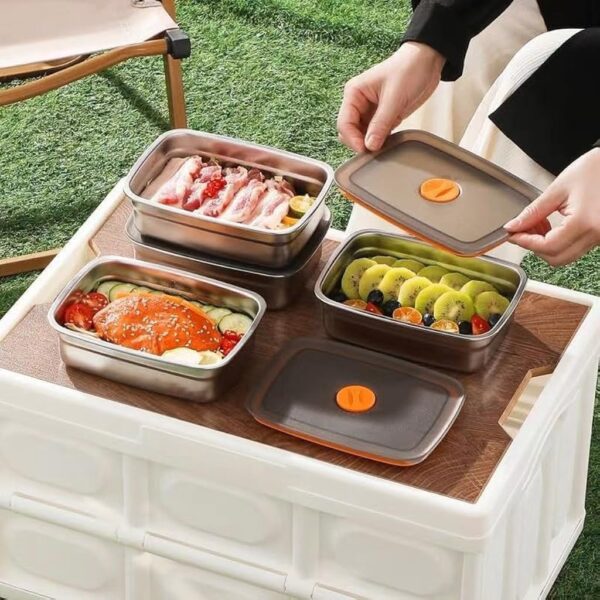 SS CRIPSER BOX WITH LID 1500 ML