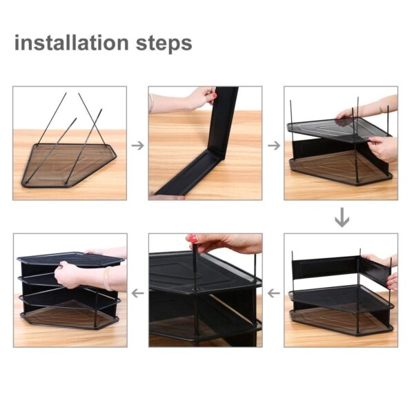 MESH 3 SECTION FILE HOLDER