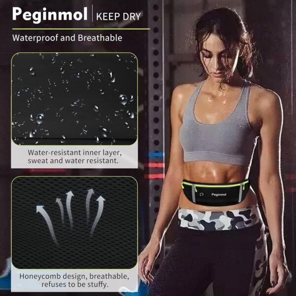 RUNNING BELT 3 POCKET BLACK