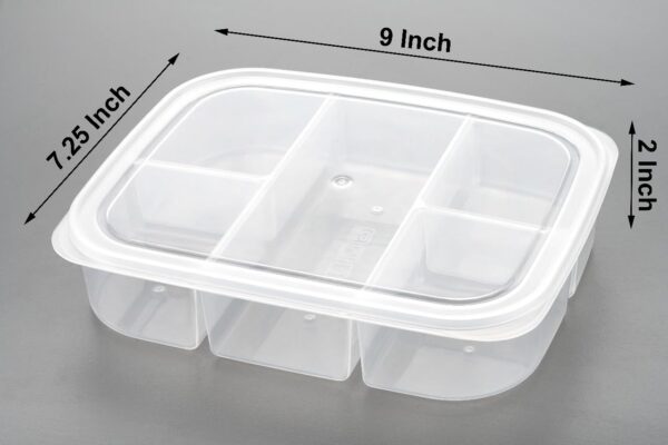 5 COMPARTMENT FRIDGE STORAGE BOX