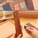 Canvas Leather Pencil Bag Roll