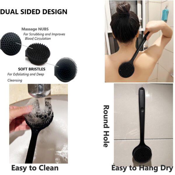 Silicone Bath Brush long handle